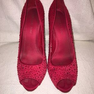 Gianni Binni red sparkle heels.